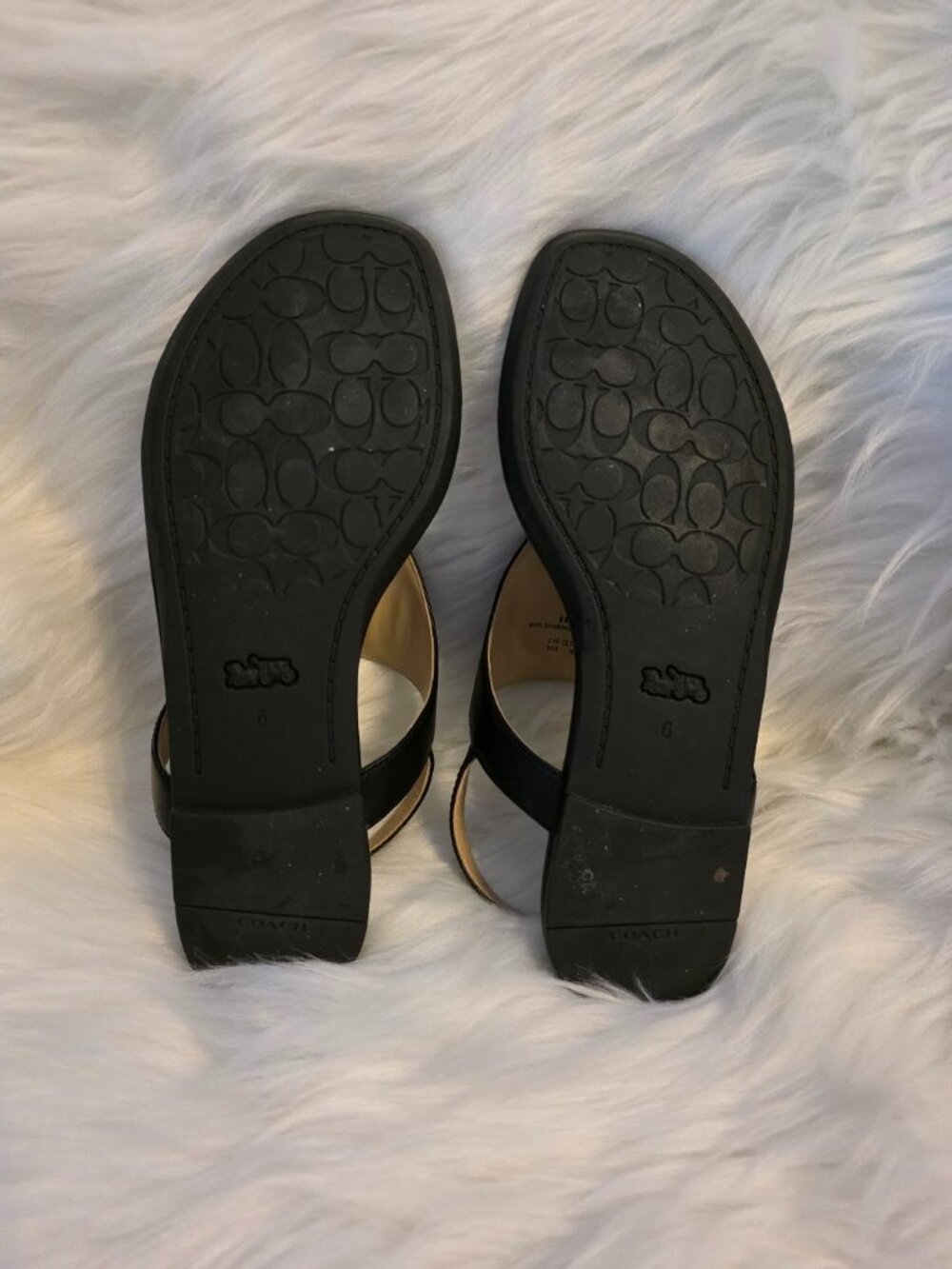 COACH Jordin Leather Sandals w Box - Size 6 - Picture 6 of 7